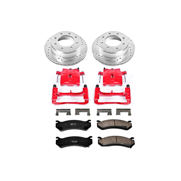 PowerStop Z23 Daily Driver Carbon-Fiber Ceramic Pads Drilled & Slotted Rotor & C