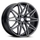 20x9 Sapphire Luxury Alloys SX05-05 Gloss Black and Milled 5x112 ET35 Wheel