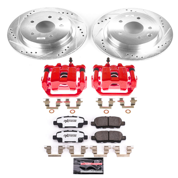PowerStop Z26 Street Performance Ceramic Brake Pad, Drilled Slotted Rotor, and C