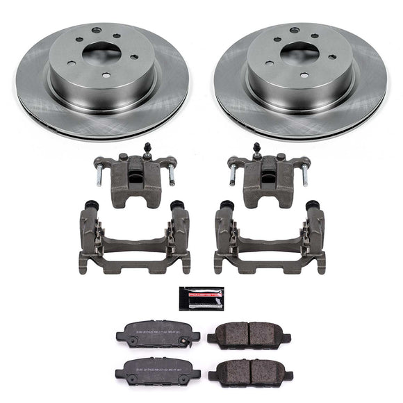 PowerStop OE Stock Replacement Low-Dust Ceramic Brake Pad, Rotor and Caliper Kit