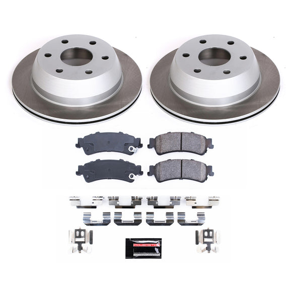 PowerStop Semi-Coated Rotor and Low-Dust Ceramic Brake Pad Kit