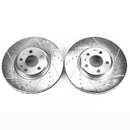 PowerStop Evolution Drilled Slotted Rotors Pair Front For Audi A5