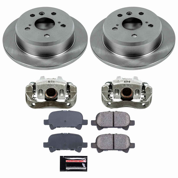PowerStop OE Stock Replacement Low-Dust Ceramic Brake Pad, Rotor and Caliper Kit