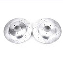 PowerStop Evolution Drilled Slotted Rotors Pair Rear For Lincoln Aviator