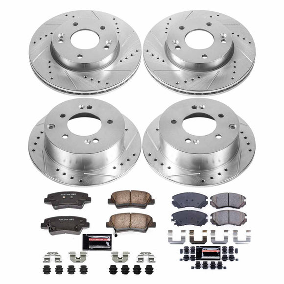 PowerStop Z23 Daily Driver Carbon-Fiber Ceramic Brake Pad and Drilled & Slotted