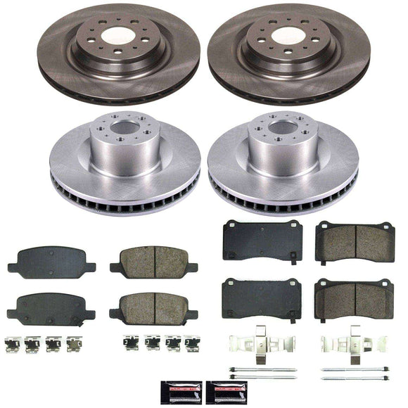 OE Stock Replacement Low-Dust Ceramic Brake Pad and Rotor Kit