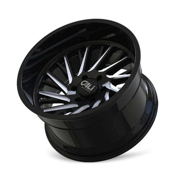 22x12 Cali Off-Road Purge Gloss Black Milled 6x139.7 ET-51 CB106 Wheel Rim
