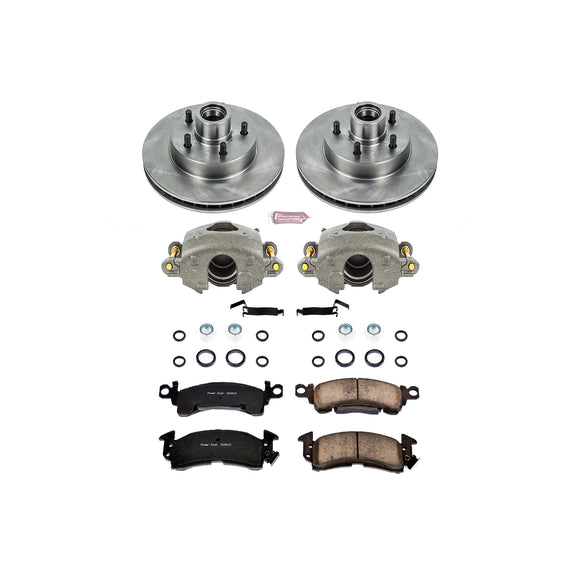 PowerStop OE Stock Replacement Low-Dust Ceramic Brake Pad, Rotor and Caliper Kit