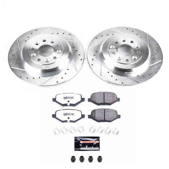 PowerStop Z36 Carbon-Fiber Ceramic Brake Pad with Drilled and Slotted Rotor Kit