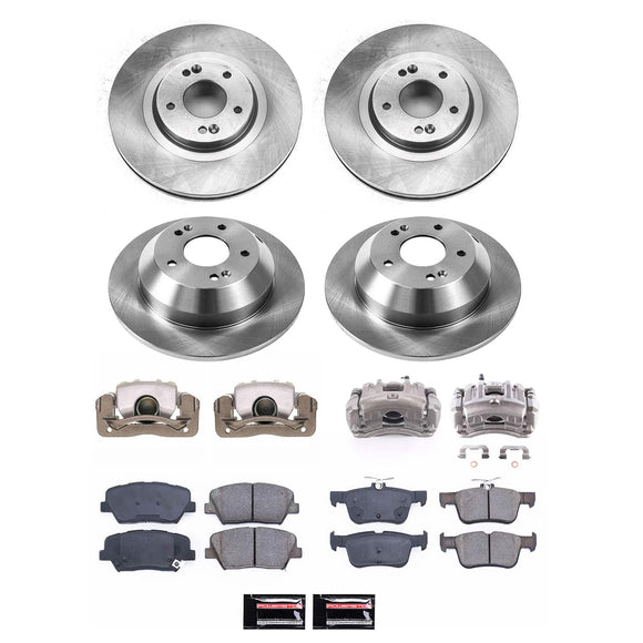 PowerStop OE Stock Replacement Low-Dust Ceramic Brake Pad, Rotor and Caliper Kit
