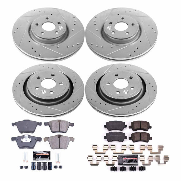 PowerStop Z23 Daily Driver Carbon-Fiber Ceramic Brake Pad and Drilled & Slotted