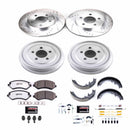 PowerStop Z36 Ceramic Brake Pads with Drilled Slotted Rotors and Drum Shoe Kit