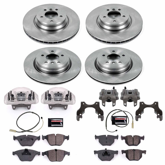 PowerStop OE Stock Replacement Low-Dust Ceramic Brake Pad, Rotor and Caliper Kit