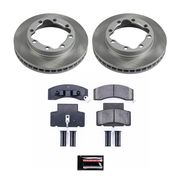 PowerStop Semi-Coated Rotor and Low-Dust Ceramic Brake Pad Kit