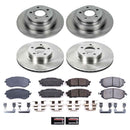 PowerStop OE Stock Replacement Low-Dust Ceramic Brake Pad and Rotor Kit