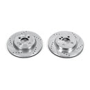 PowerStop Evolution Drilled Slotted Rotors Pair Front For Mini Cooper