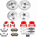 PowerStop Z26 Street Performance Ceramic Brake Pad, Drilled Slotted Rotor, and C