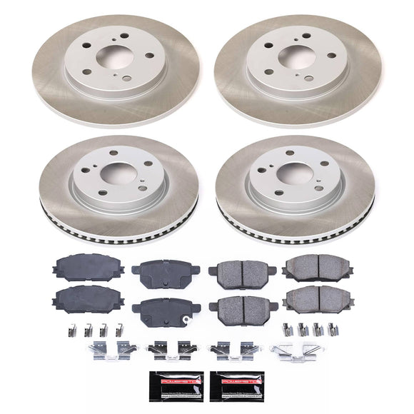 PowerStop Semi-Coated Rotor and Low-Dust Ceramic Brake Pad Kit