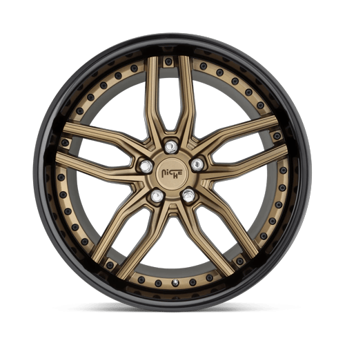 19X9.5 Niche M195 METHOS Matte Bronze Black Bead Ring 5X112 ET48 wheel/rim