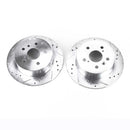 PowerStop Evolution Drilled Slotted Rotors Pair Rear For Toyota Camry