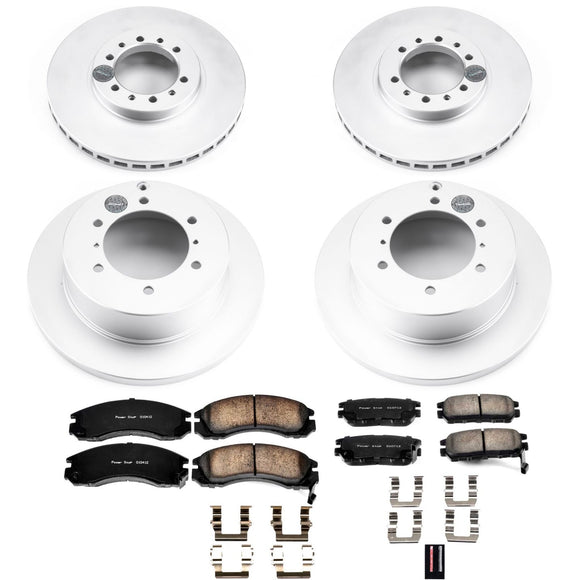 PowerStop Genuine Geomet Coated Rotor and Low-Dust Ceramic Brake Pad Kit