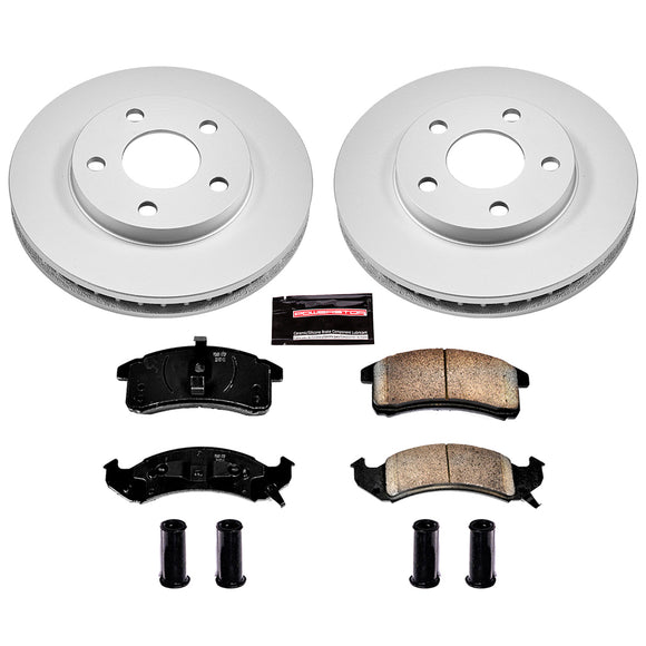 PowerStop Genuine Geomet Coated Rotor and Low-Dust Ceramic Brake Pad Kit