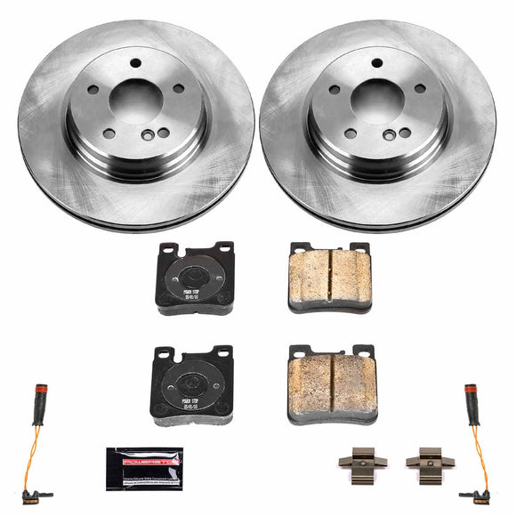 PowerStop OE Stock Replacement Low-Dust Ceramic Brake Pad and Rotor Kit