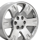 20" Replica Wheel CV81 Fits GMC Yukon Rim 20x8.5 Polished Wheel