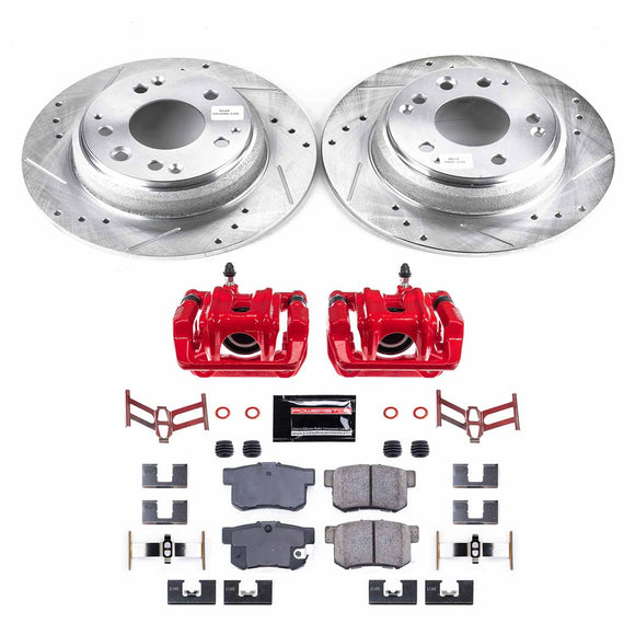 PowerStop Z23 Daily Driver Carbon-Fiber Ceramic Pads Drilled & Slotted Rotor & C