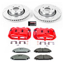 PowerStop Z26 Street Performance Ceramic Brake Pad, Drilled Slotted Rotor, and C