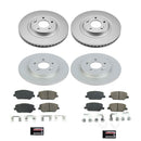 PowerStop Genuine Geomet Coated Rotor and Low-Dust Ceramic Brake Pad Kit