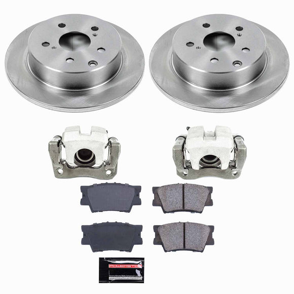 PowerStop OE Stock Replacement Low-Dust Ceramic Brake Pad, Rotor and Caliper Kit