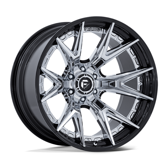 20x10 Fuel Off-Road FC402 Catalyst Chrome Gloss Black Lip 6x139.7 ET-18 Wheel