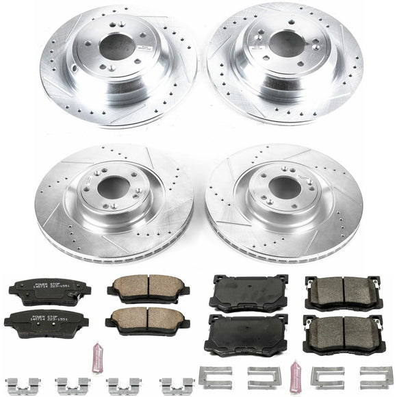 PowerStop Z23 Daily Driver Carbon-Fiber Ceramic Brake Pad and Drilled & Slotted