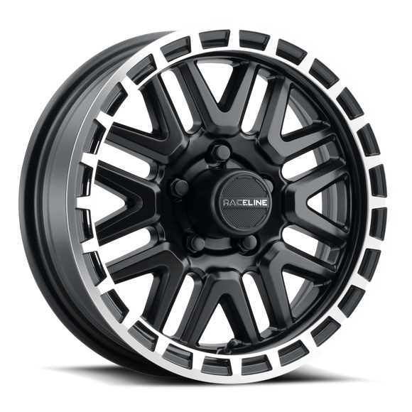 14x6 Raceline 953BM Black / Machined 5x114.3 5x4.5 ET0 Wheel Rim