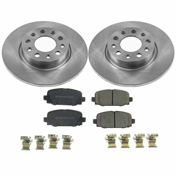 PowerStop OE Stock Replacement Low-Dust Ceramic Brake Pad and Rotor Kit