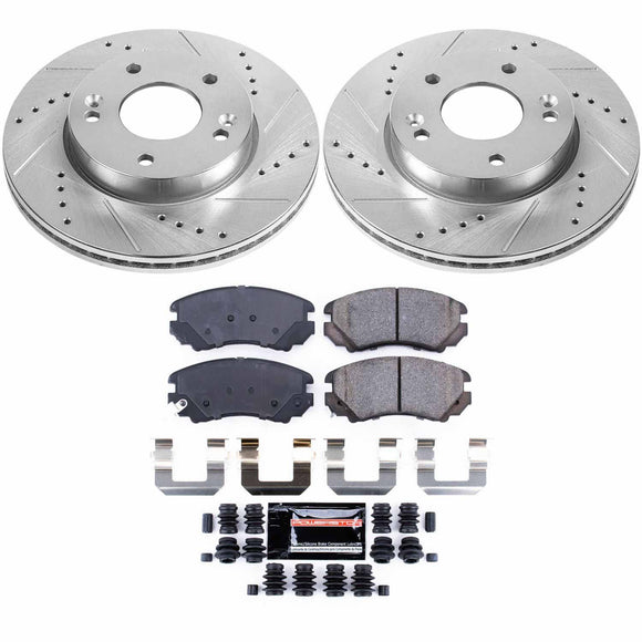 PowerStop Z23 Daily Driver Carbon-Fiber Ceramic Brake Pad and Drilled & Slotted