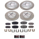 PowerStop Semi-Coated Rotor and Low-Dust Ceramic Brake Pad Kit