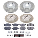 PowerStop Semi-Coated Rotor and Low-Dust Ceramic Brake Pad Kit