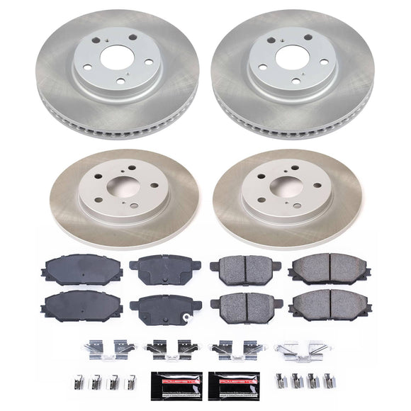 PowerStop Semi-Coated Rotor and Low-Dust Ceramic Brake Pad Kit