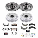 PowerStop Z36 Ceramic Brake Pads with Drilled Slotted Rotors and Drum Shoe Kit