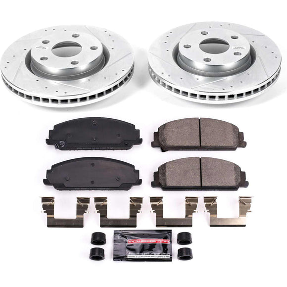 PowerStop Z23 Daily Driver Carbon-Fiber Ceramic Brake Pad and Drilled & Slotted