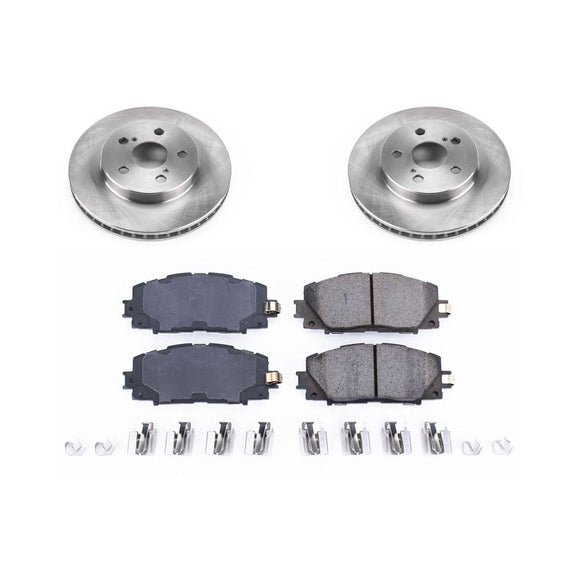 PowerStop OE Stock Replacement Low-Dust Ceramic Brake Pad and Rotor Kit