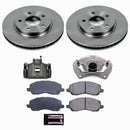 PowerStop OE Stock Replacement Low-Dust Ceramic Brake Pad, Rotor and Caliper Kit