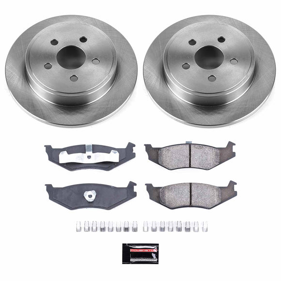PowerStop OE Stock Replacement Low-Dust Ceramic Brake Pad and Rotor Kit