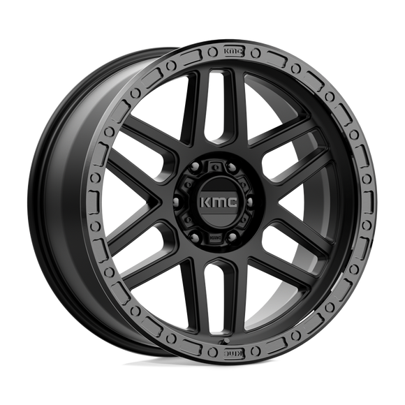 17X8.5 KMC KM544 MESA Satin Black With Gloss Black Lip 6X135 ET0 wheel/rim