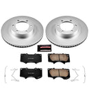 PowerStop Genuine Geomet Coated Rotor and Low-Dust Ceramic Brake Pad Kit