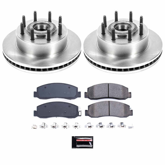 PowerStop OE Stock Replacement Low-Dust Ceramic Brake Pad and Rotor Kit
