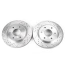 PowerStop Evolution Drilled Slotted Rotors Pair Front For INFINITI QX56