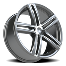 19x8.5 Vision Nitrous Gunmetal Machined Face 5x114.3 ET40 CB73.1 Wheel Rim